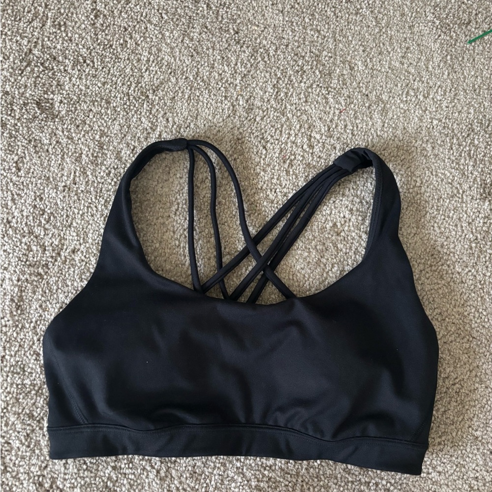 Victoria’s Secret black strappy sports bra